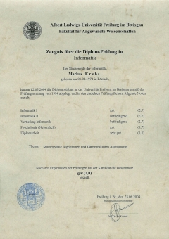 Diplomzeugnis