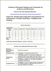 Viewing of Reviewer Ratings and Comments for Authors and Reviewers Viewing of Reviewer Ratings a...